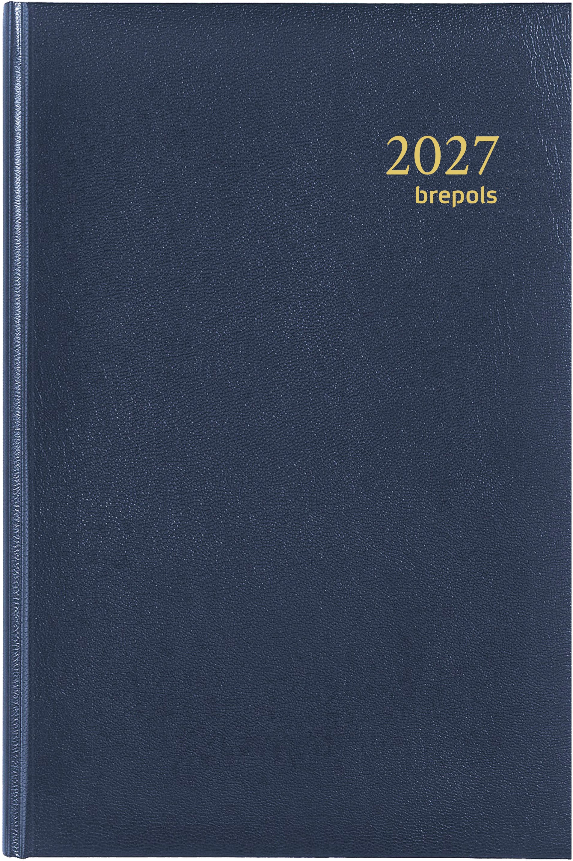 Brepols Saturnus Lima – Tagesagenda 2027, 1 Tag/1 Seite, 13,8 × 21,8 cm, blau