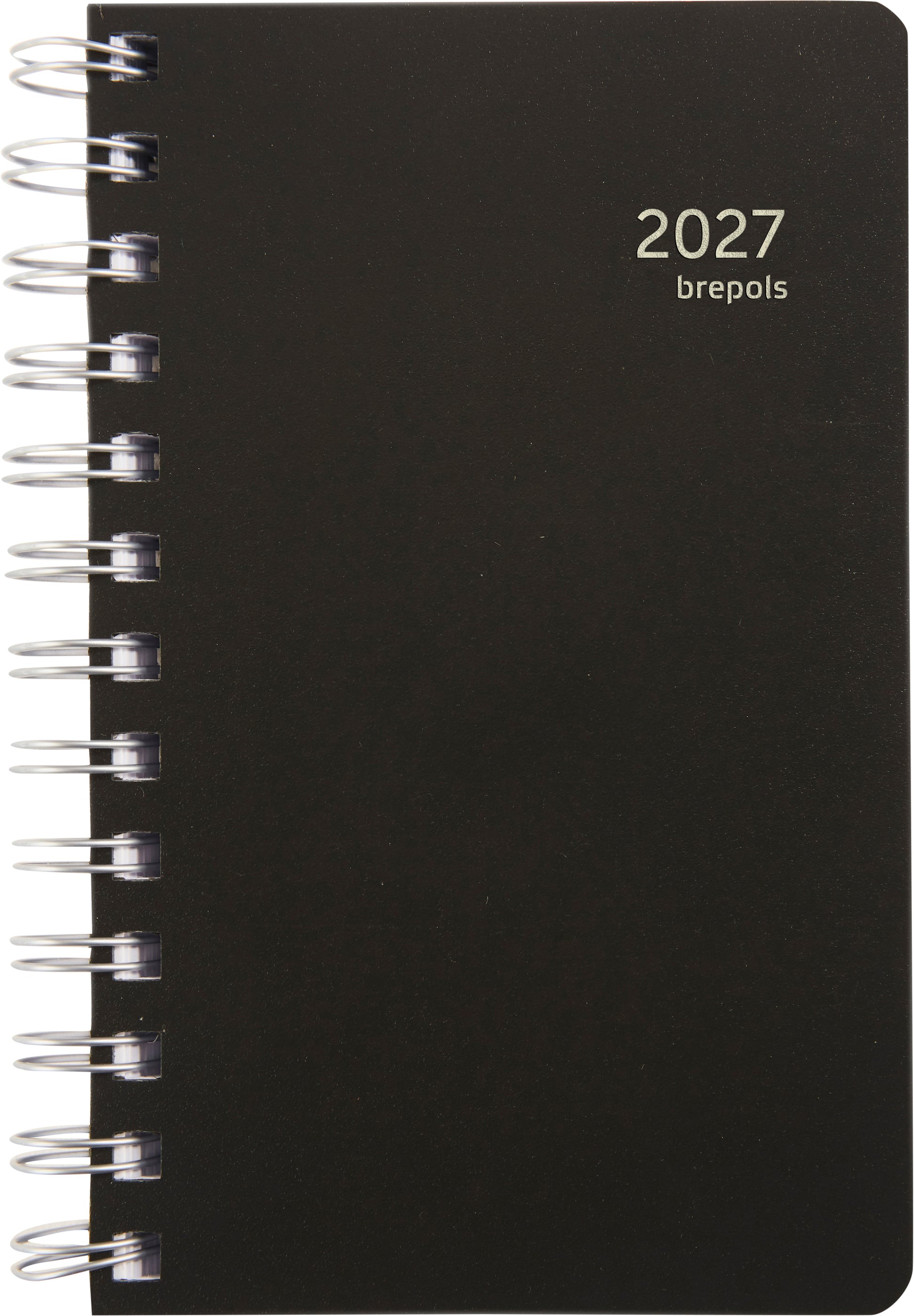 Brepols Building – Tagesagenda 2027, 1 Tag/1 Seite, 11,8 × 16,6 cm, PP, Schwarz
