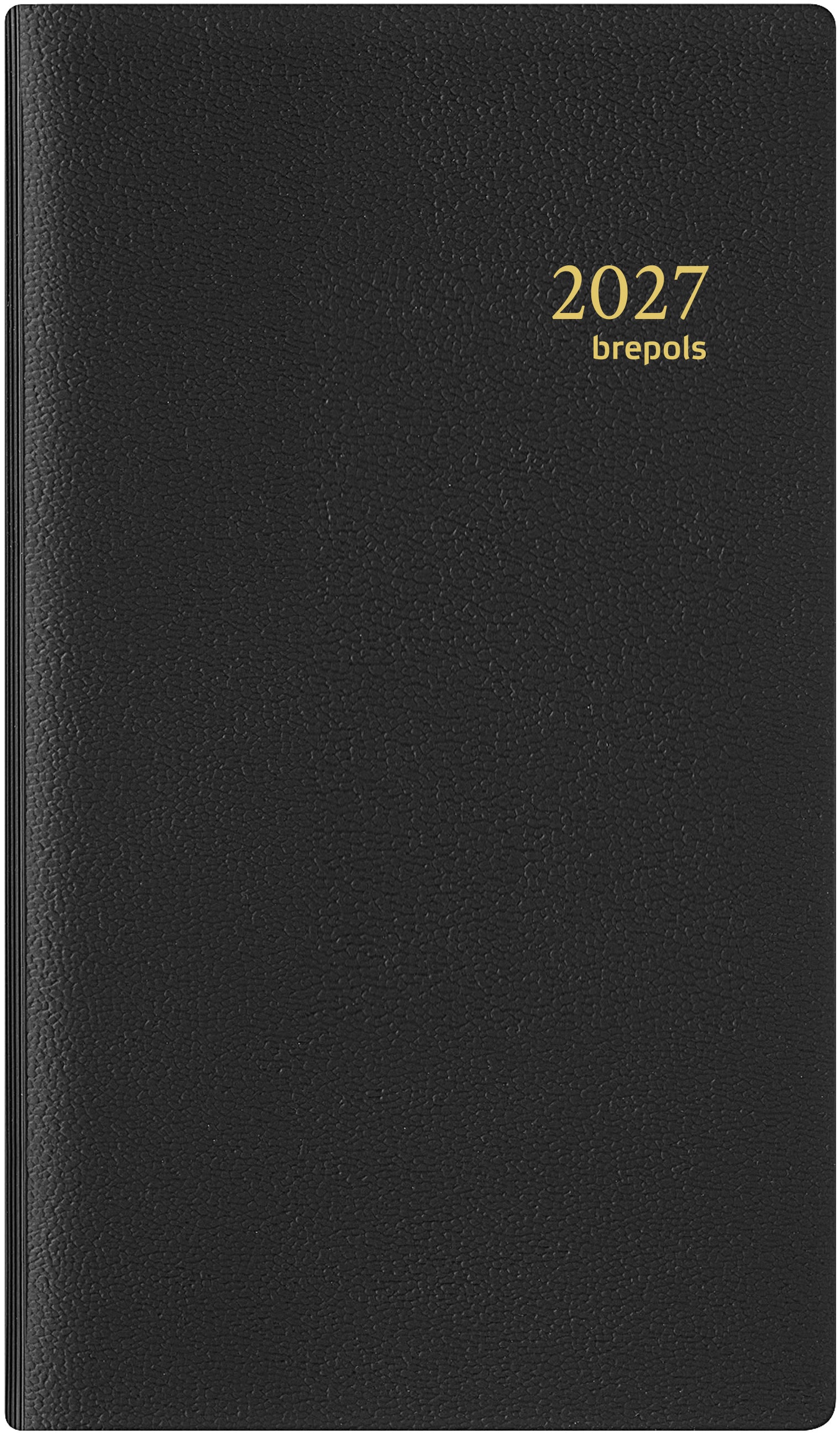 Brepols Interplan Genova – Wochenagenda 2027, 1 Woche/2 Seiten, 9,8 × 16,1 cm, Schwarz