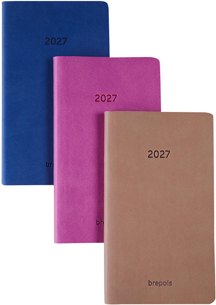 Brepols Interplan Colora – Wochenagenda 2027, 1 Woche/2 Seiten, 9,5 × 16,5 cm
