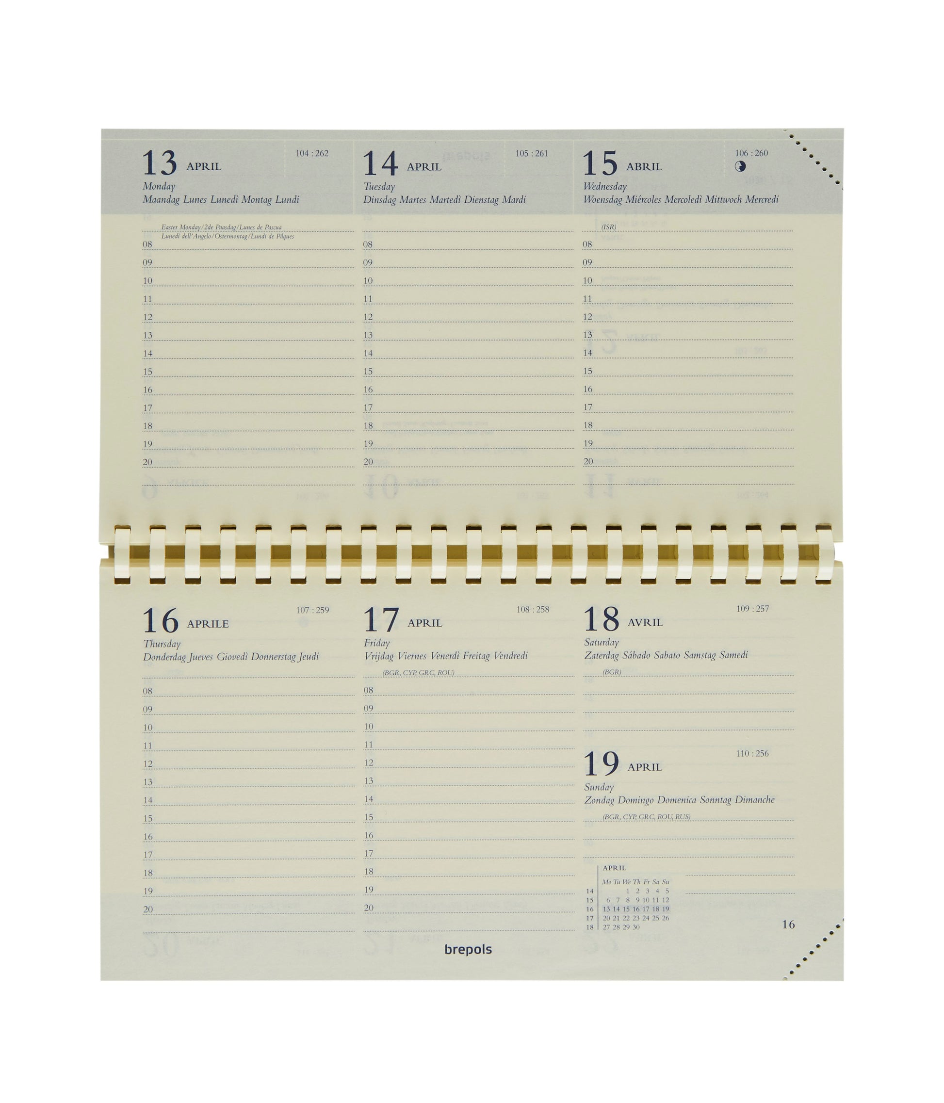Brepols Omniplan – Kalendereinlage 2027, 1 Woche/2 Seiten, 9,5 × 16,0 cm, für Brepols Omniplan Agenden