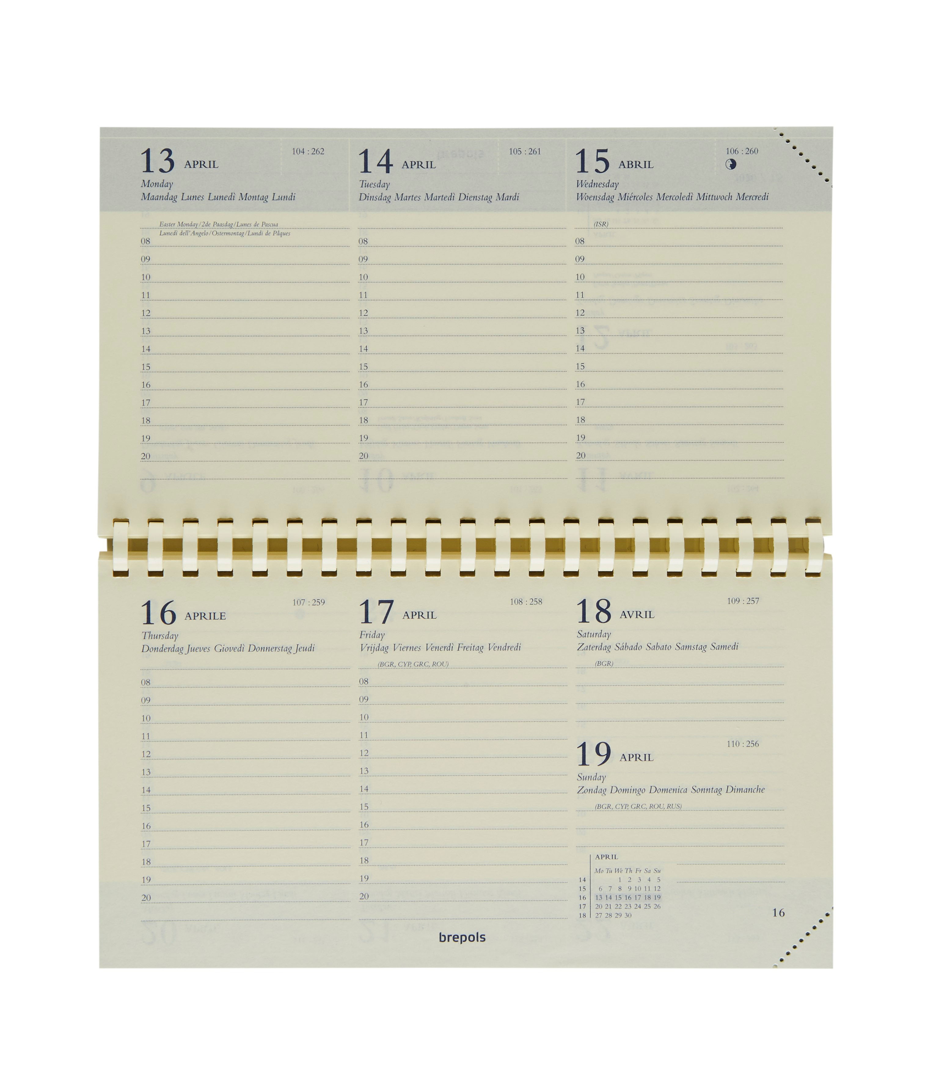 Brepols Omniplan – Kalendereinlage 2027, 1 Woche/2 Seiten, 9,5 × 16,0 cm, für Brepols Omniplan Agenden