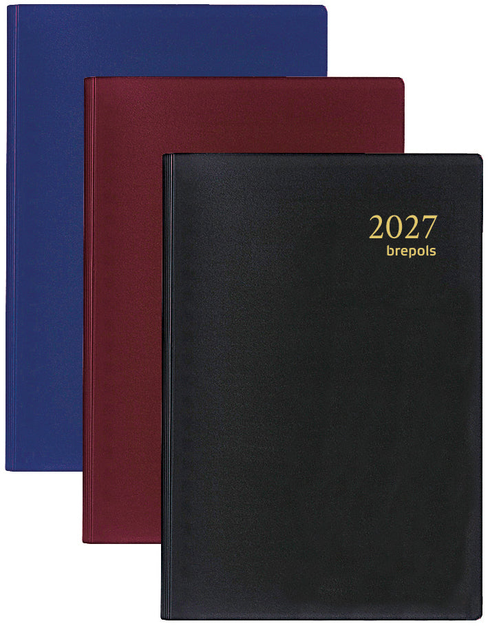Brepols Trade Seta – Tagesagenda 2027, 1 Tag/1 Seite, 7,7 × 12 cm, Hardcover, mehrsprachig d/f/i/gb/nl/sp