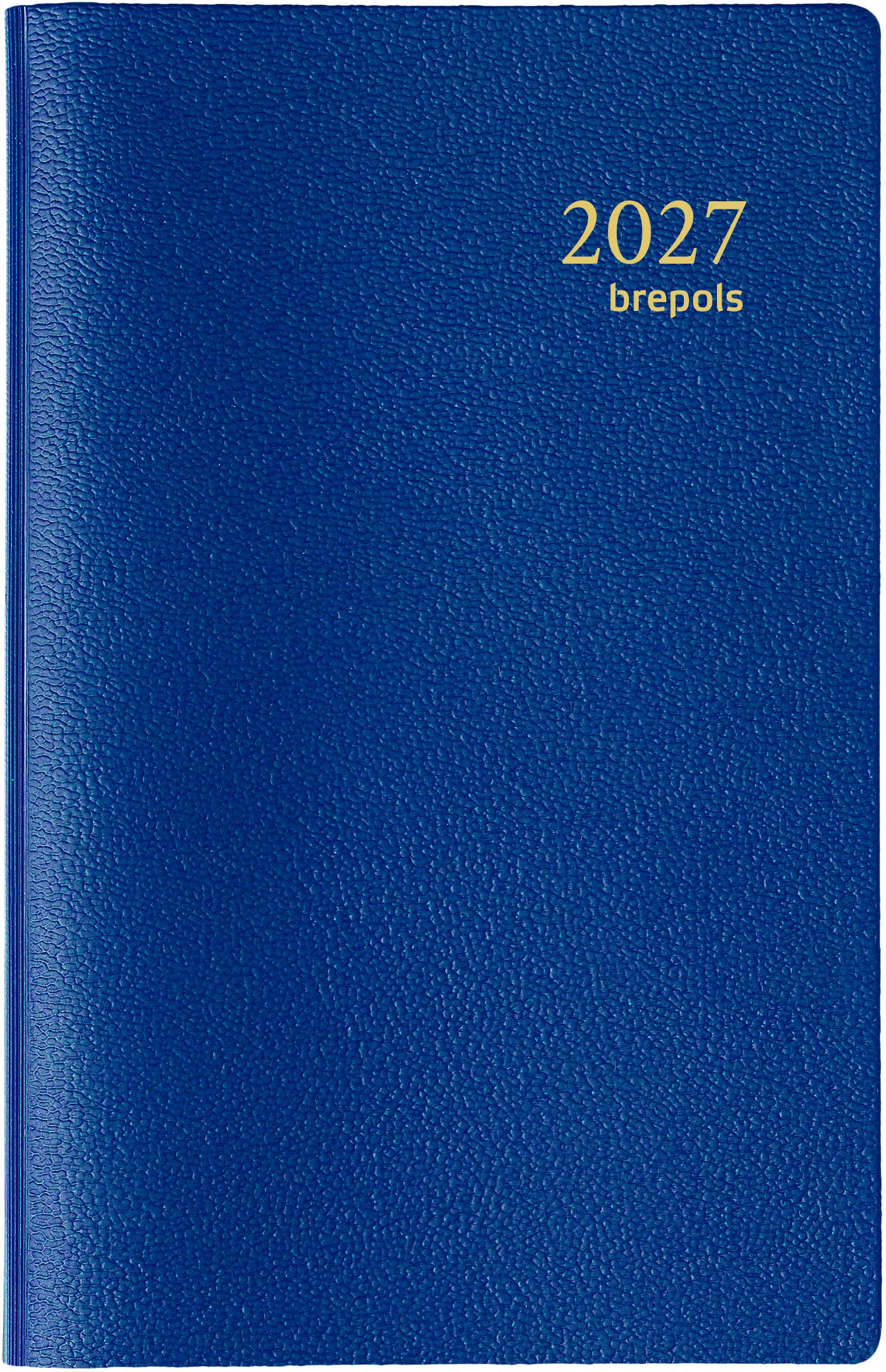 Brepols Delta Genova – Wochenagenda 2027, 1 Woche/2 Seiten, 9,0 × 12,7 cm, Blau