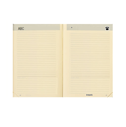 Brepols Bretime Adressregister 15 × 21 cm – Papier, chamois