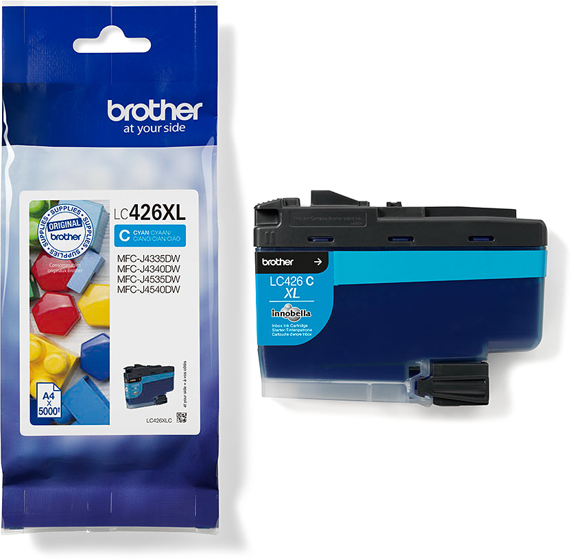 Brother LC-426XLC Cyan Tintenpatrone (Original) – 5'000 Seiten – für MFC-J4540DWXL