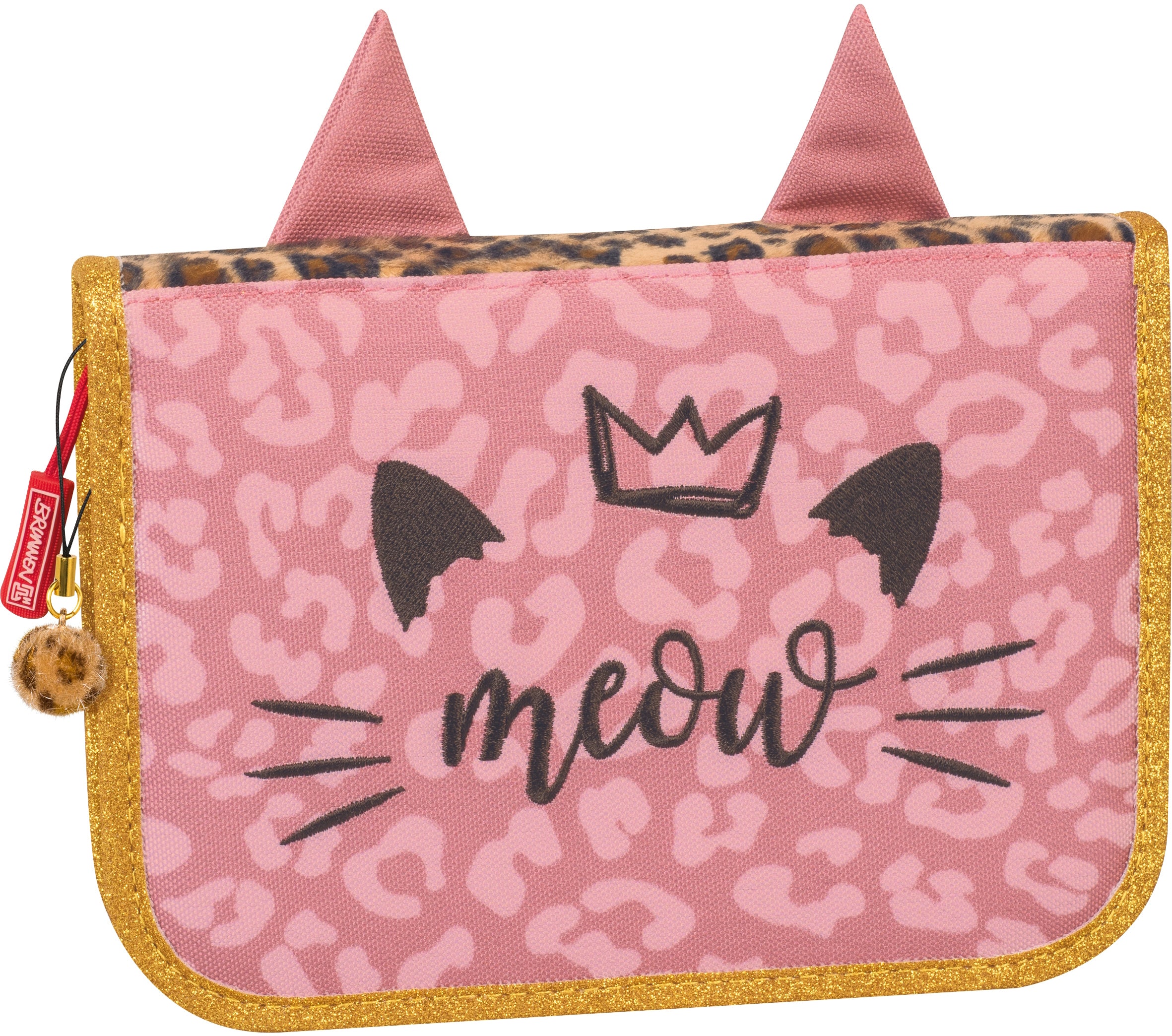 Brunnen Sweet Wild Cat – Schlamperetui, gefüllt (14-teilig), 19,5 × 13,5 × 3,5 cm
