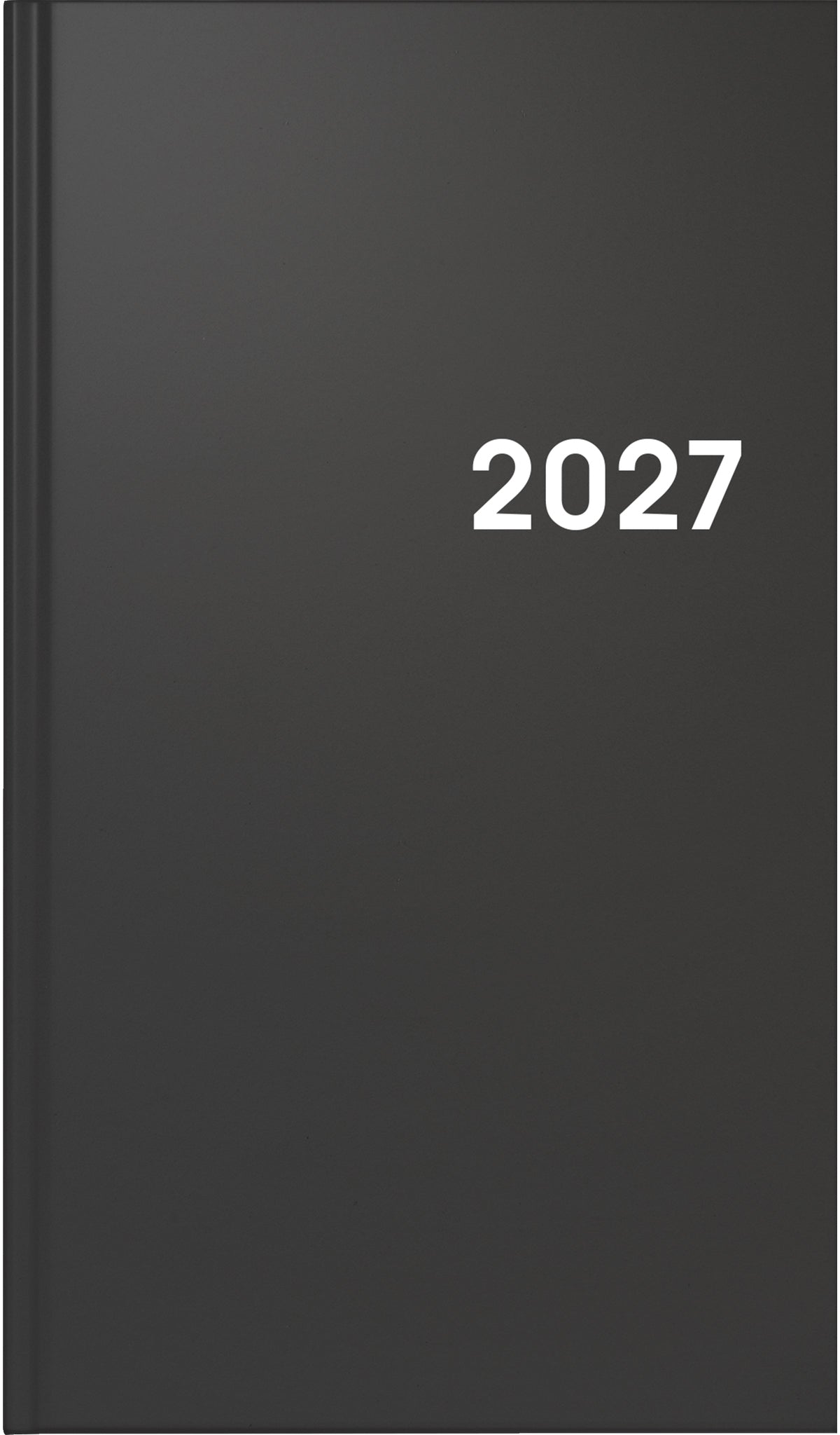 Brunnen Modell 756 – Wochenagenda 2027, 1 Woche/2 Seiten, 9,2 × 16,0 cm, Schwarz