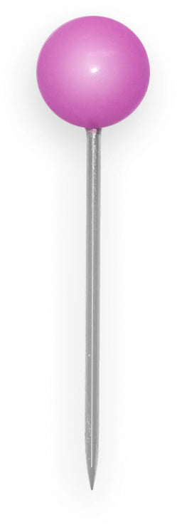 Büroline Landkartennadeln – Ø 4 mm, L 20 mm – rosa