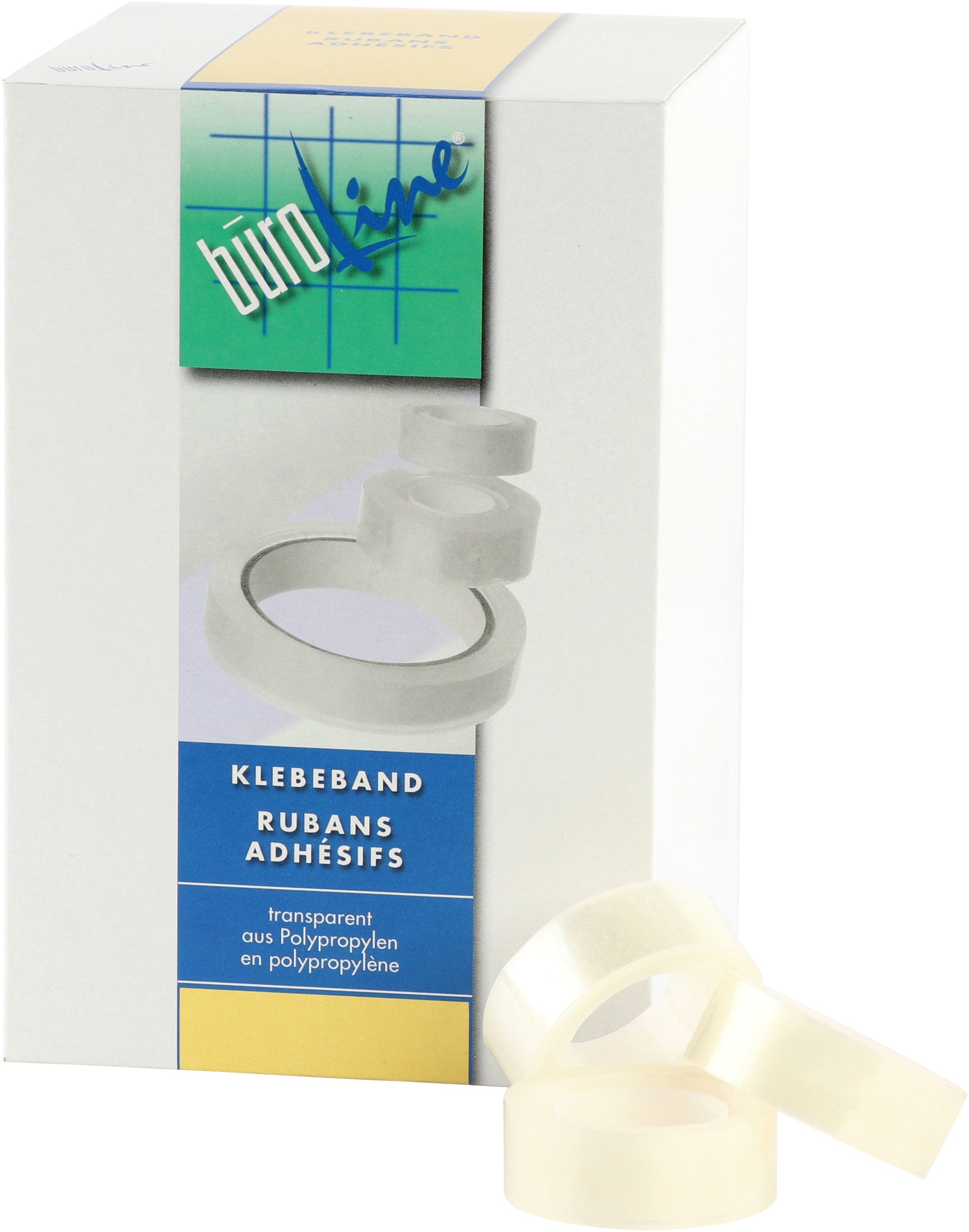 Buroline 131252 Klebefilm klar – 19 mm × 10 m, transparent, PP, reissfest, 1 Stück