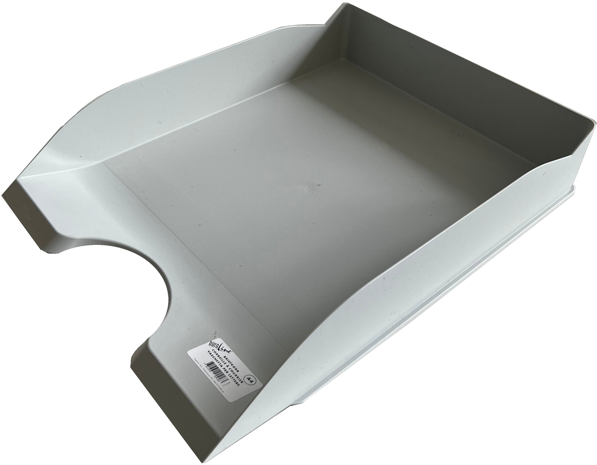 Buroline Briefkorb für A4, Kunststoff, Grau, 257 × 69 × 348 mm