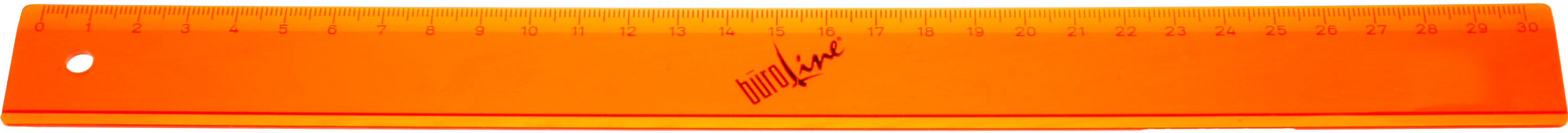 Büroline Lineal – Kunststoff – 31 cm – flexibel – orange/transparent