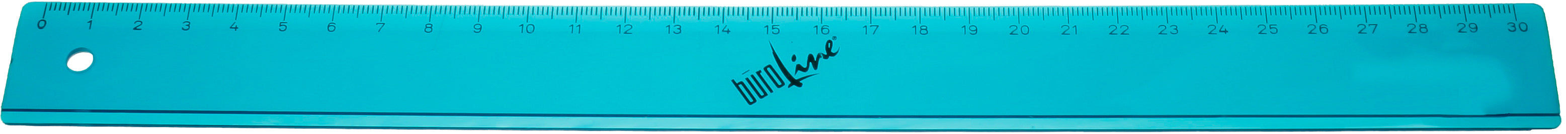 Büroline Lineal – Kunststoff – 30,6 cm – flexibel – türkis, transparent