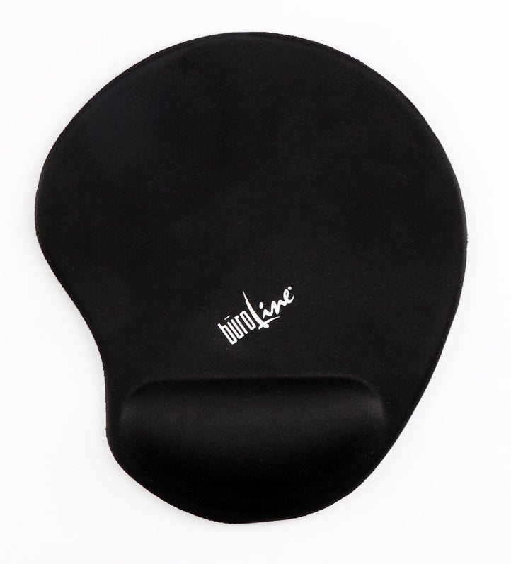 Büroline Mauspad mit Handgelenkauflage – Gel – Schwarz – 214 × 265 mm – rutschfest