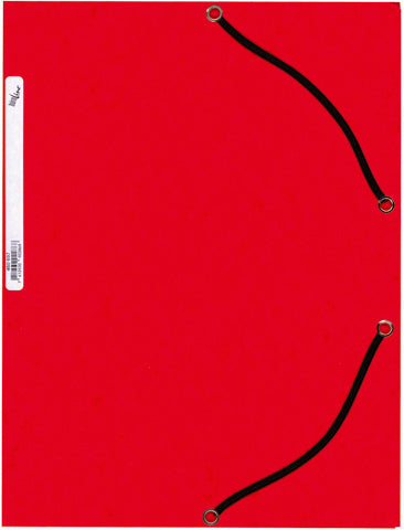 Buroline Gummibandmappe A4 – Karton, Rot, Rückenetikett, Etikettenhalter