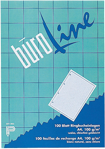 Büroline Ringbucheinlagen – A4 – kariert 5 mm – 100 g/m² – 100 Blatt