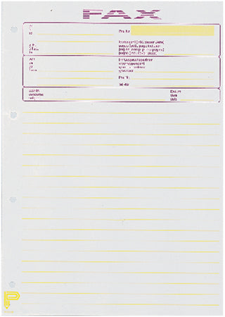 Büroline Telefaxblock – A4 – 65 g/m² – 50 Blatt, perforiert, D/F/I/GB
