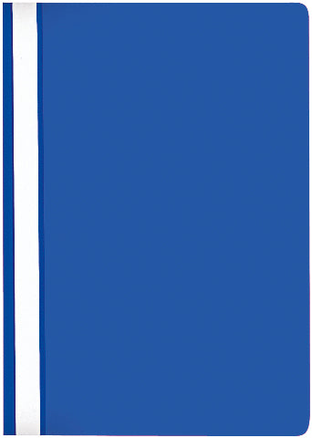 Buroline Schnellhefter für A4, Polypropylen (PP), Blau – Transparenter Vorderdeckel, mit Abheftvorrichtung
