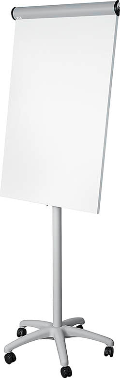 Büroline Mobiles Flipchart mit Sternfuss, magnetisch – 68 × 104 cm