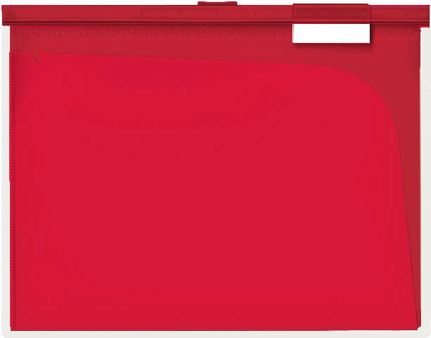Büroline Hängemappe – für A4, Bodenbreite 28 mm, Rot, 3 Stk., 6 Fächer