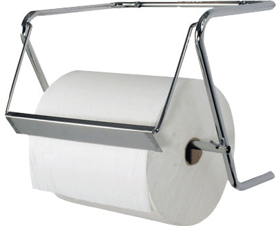 Bulkysoft Putzrollenspender Wandhalterung – für Rollen bis 320 mm, Metall, Silber, 240 × 50 × 410 mm