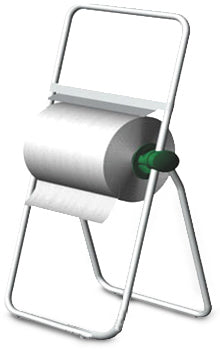 Bulkysoft Industrierollenspender 26285 – für Rollenbreite 37/38 cm – Weiss – 48,0 × 46,0 × 90,0 cm