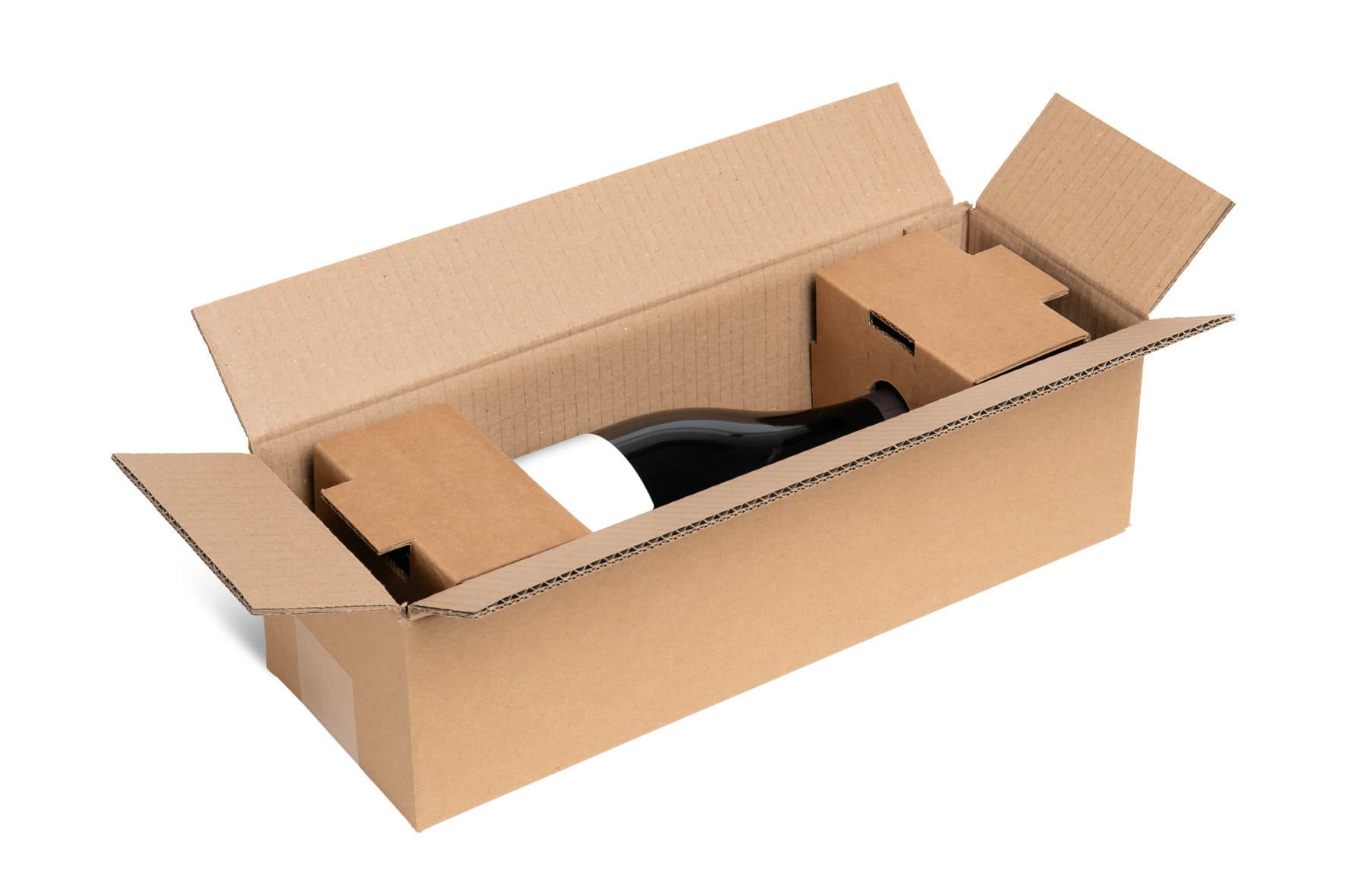 Brieger Versandverpackung VinoPac – für 1 Flasche 7 dl–1 l, braun