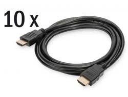 Digitus HDMI-Kabel, Gold, 10 Stück