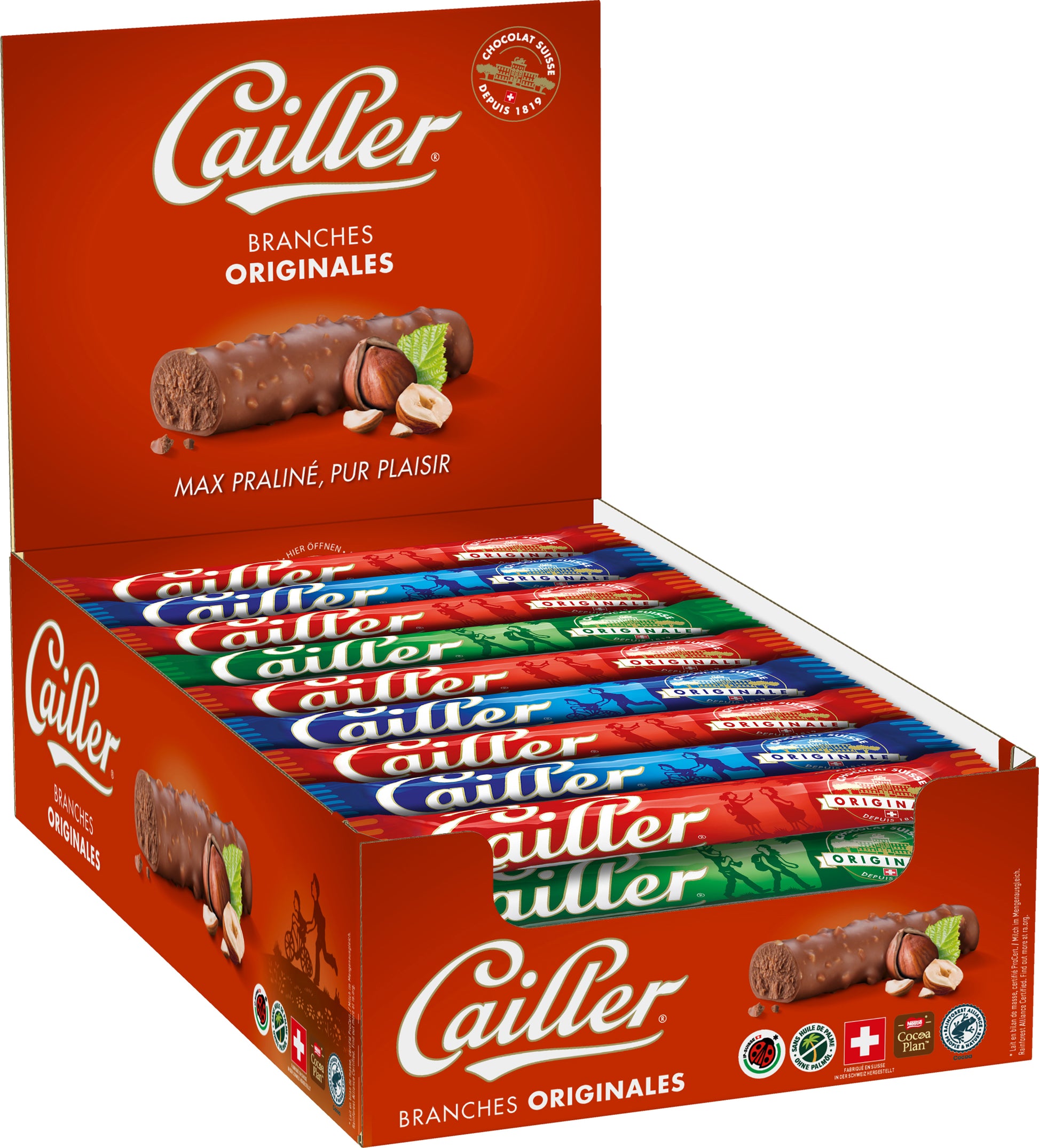 Cailler Branches Schokolade – Milch – 44 × 46 g