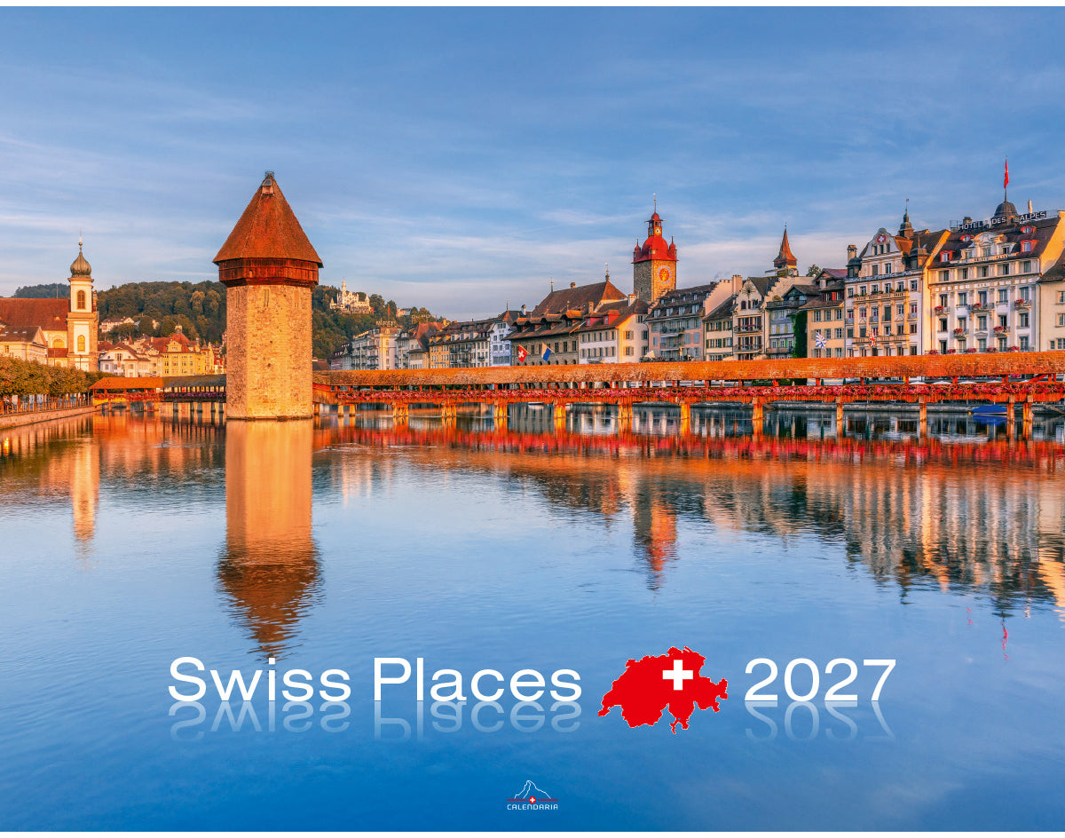 Calendaria Swiss Places – Bildkalender 2027 – 31,5 × 40,5 cm