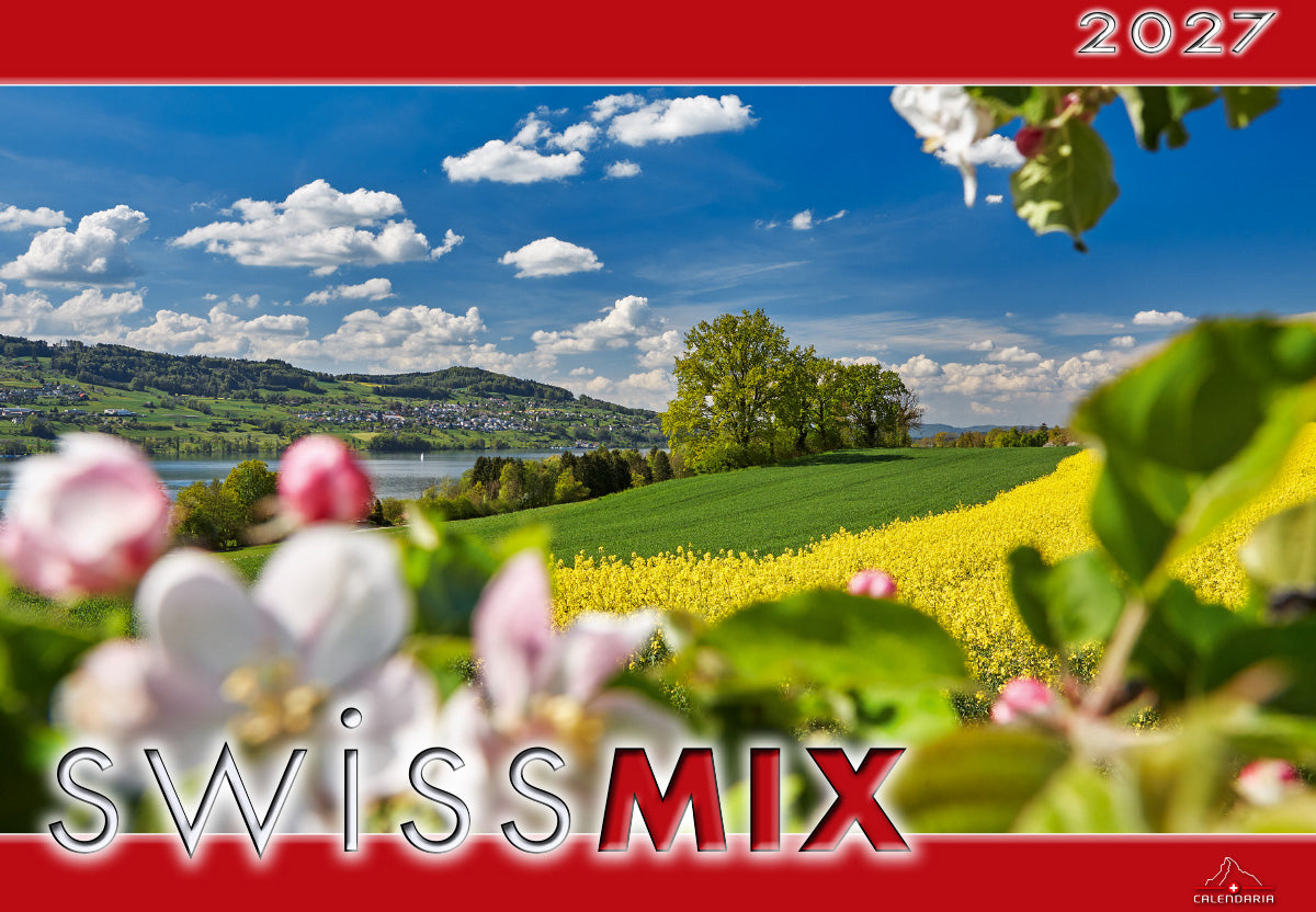 Calendaria Swiss Mix – Bildkalender 2027 – 23,4 × 32 cm