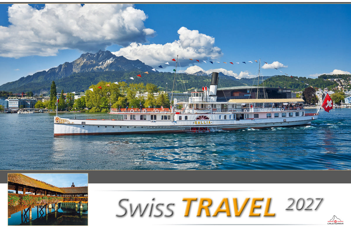 Calendaria Swiss Travel – Bildkalender 2027 – 33,5 × 48,5 cm
