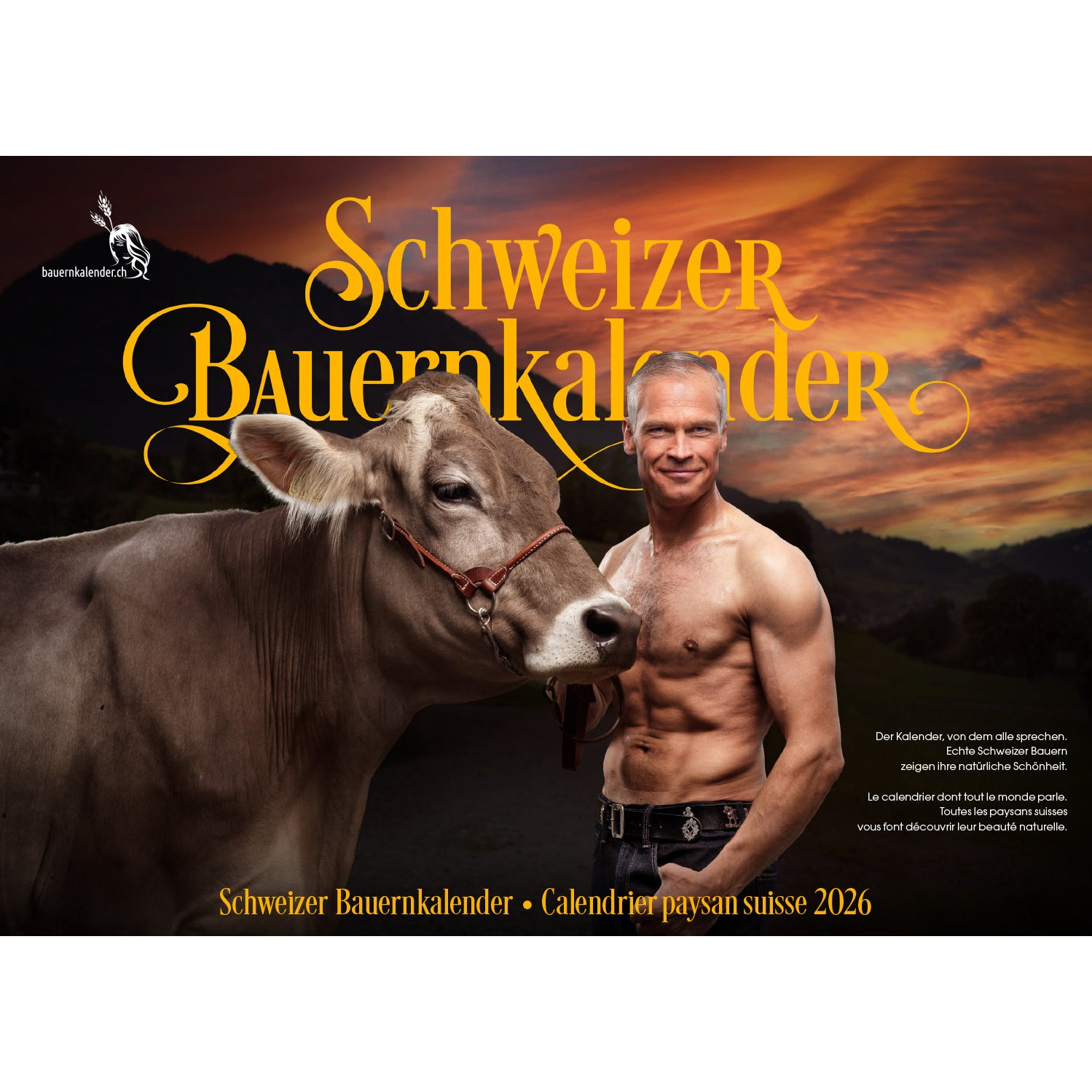 Calendaria Bauernkalender Boys – Bildkalender 2027 – 40,5 × 57 cm