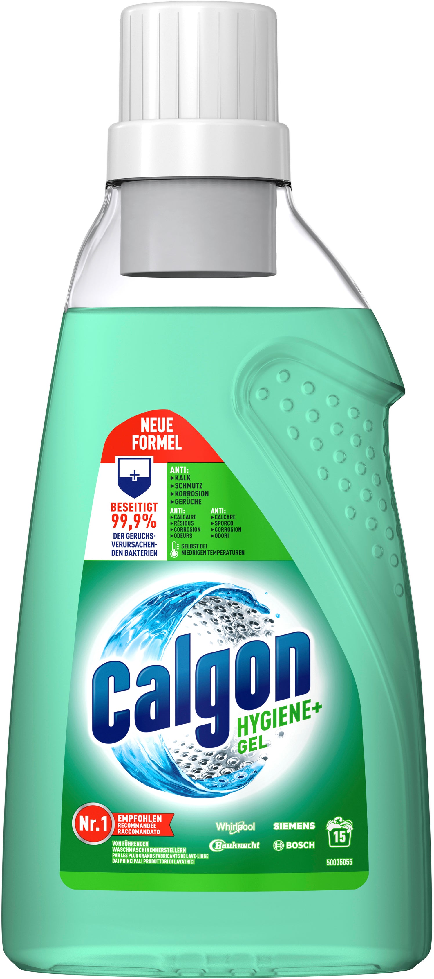 Calgon Spezialwaschmittel für Waschmaschine Hygiene+ – Gel – 750 ml – desinfizierend