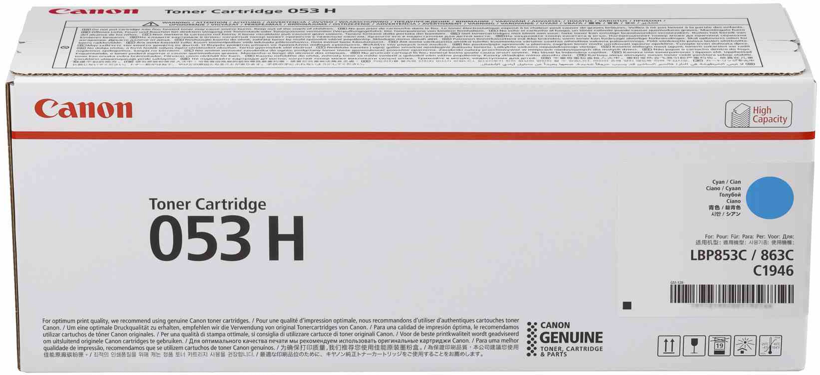 Canon 053 H Cyan Toner – Original – für Canon LBP853Ci/863Ci