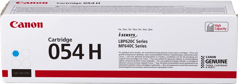 Canon 054H (3027C002) Cyan Toner – Original XL – 2'300 Seiten – für Canon MF642Cdw/MF641/LBP621