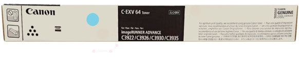 Canon C-EXV64C Cyan Toner – Original – 25'500 Seiten – für Canon imageRUNNER Advance DX C 5860 i/5850 i/5880 i