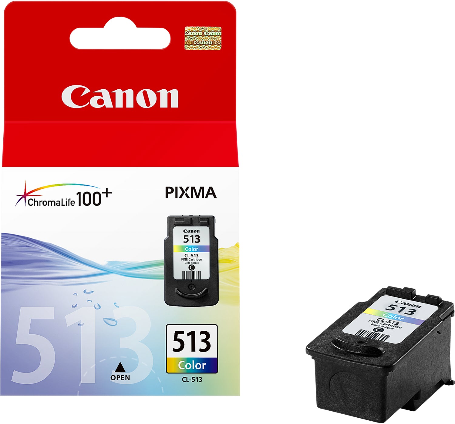 Canon CL-513 Dreifarbig Tintenpatrone (Original) – 349 Seiten – für PIXMA MP240/MP260/MP480, MX300/MX310