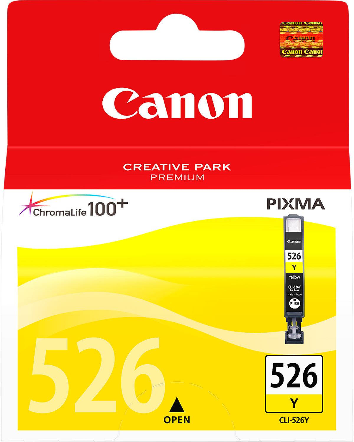 Canon CLI-526Y Gelbe Tintenpatrone (Original) – für PIXMA iP4850/iP4950/iP6550, MG5150/MG5250/MG5350, MX885 …