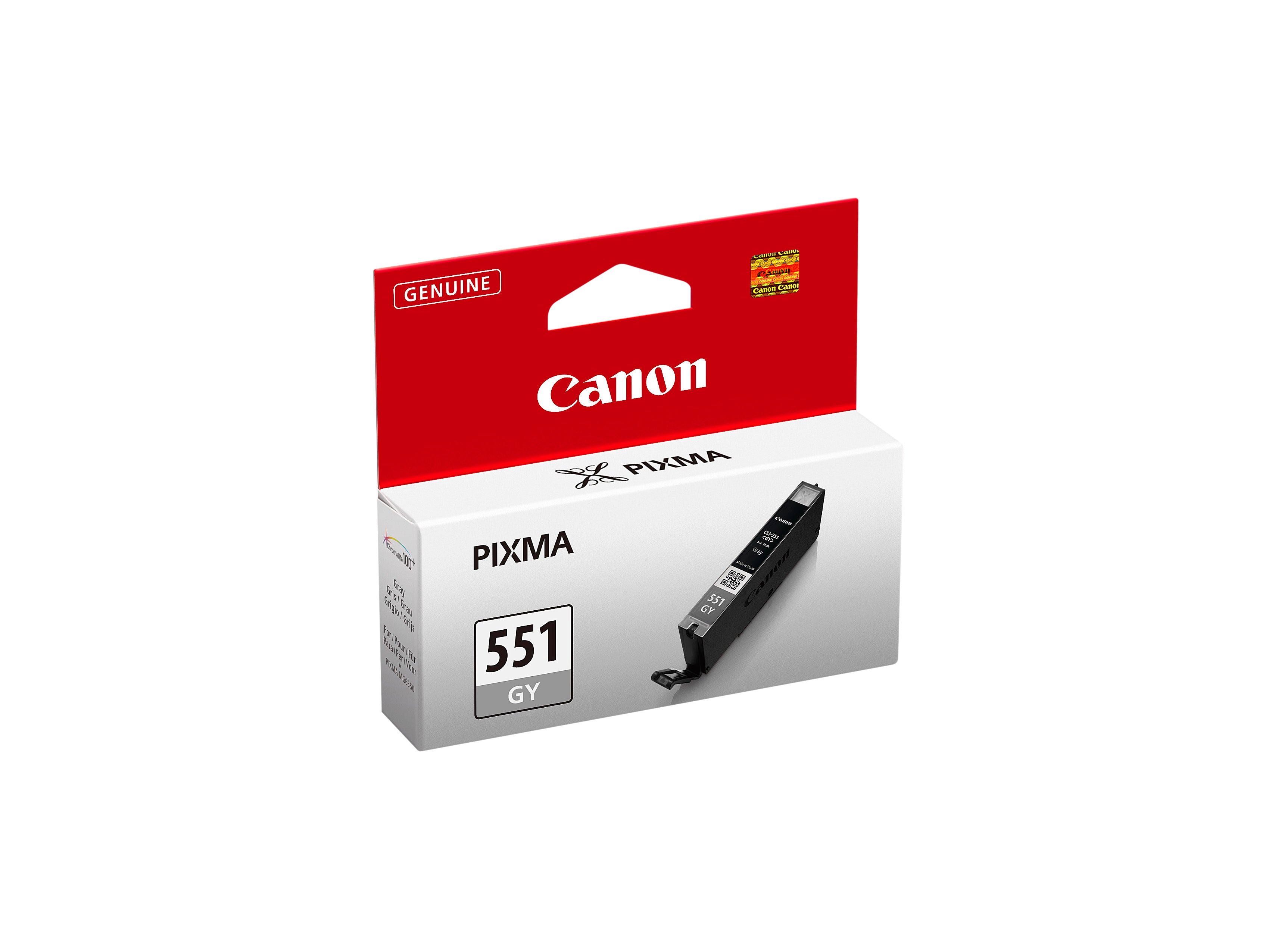 Canon CLI-551GY Grau Tintenpatrone (Original) – 125 Seiten – für Canon PIXMA MG6350