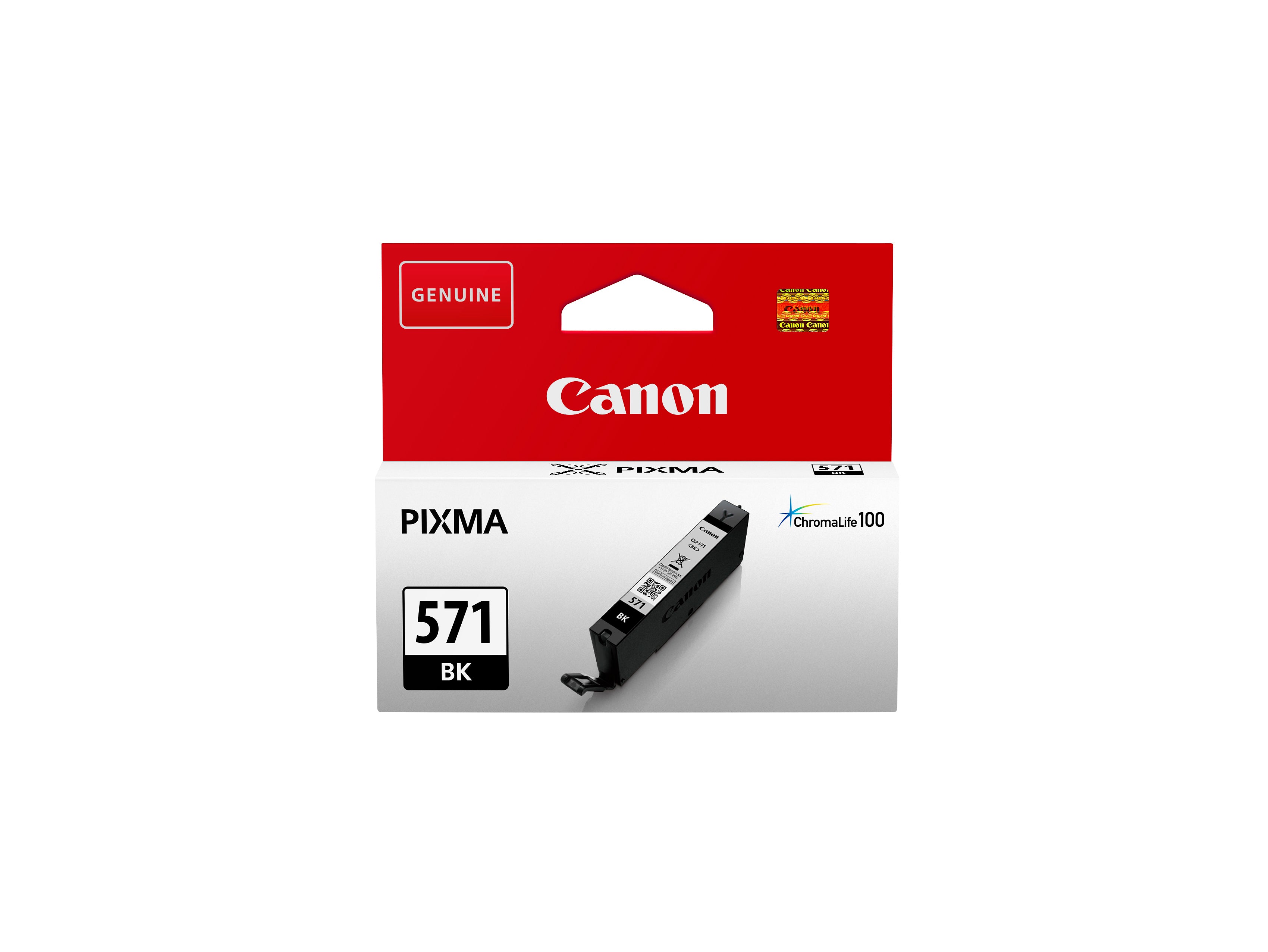 Canon CLI-571BK Schwarz Tintenpatrone (Original) – 376 Seiten – für Pixma MG575x/MG685x/MG775x