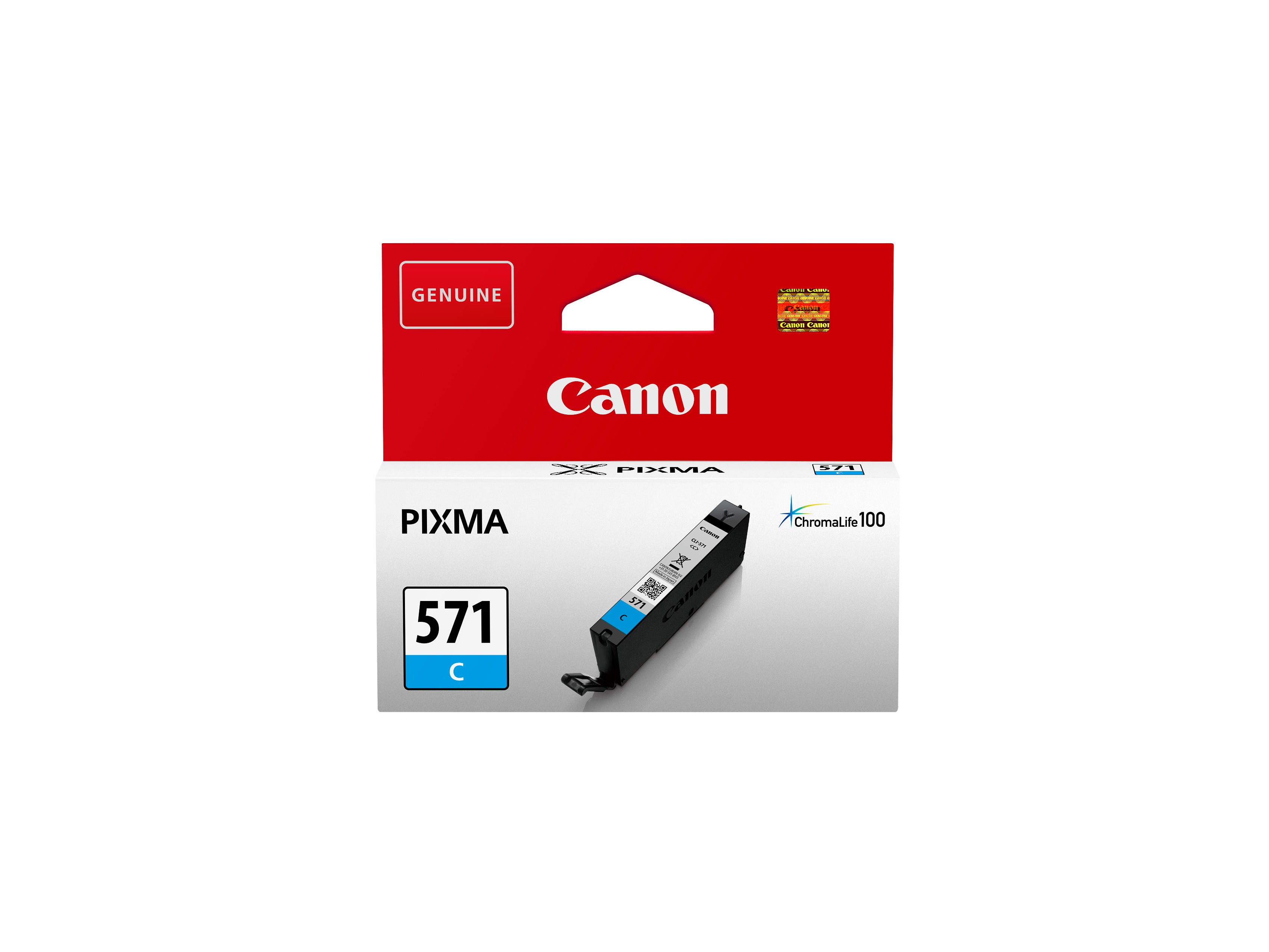 Canon CLI-571C Cyan Tintenpatrone (Original) – 173 Seiten – für Pixma MG575x/MG685x/MG775x