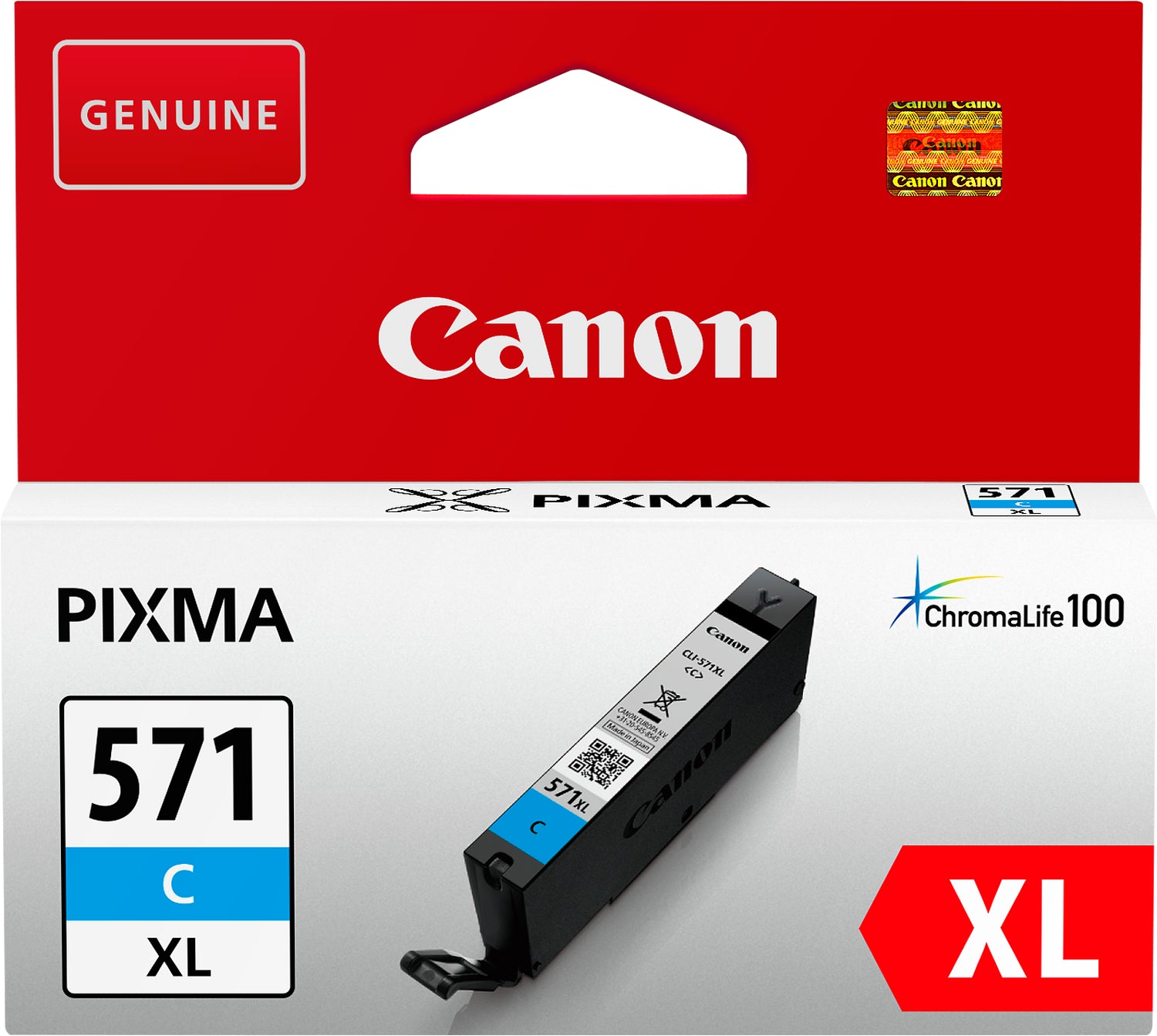 Canon CLI-571XL Cyan Tintenpatrone (Original) – 715 Seiten – für Pixma MG575x/ MG685x/ MG775x