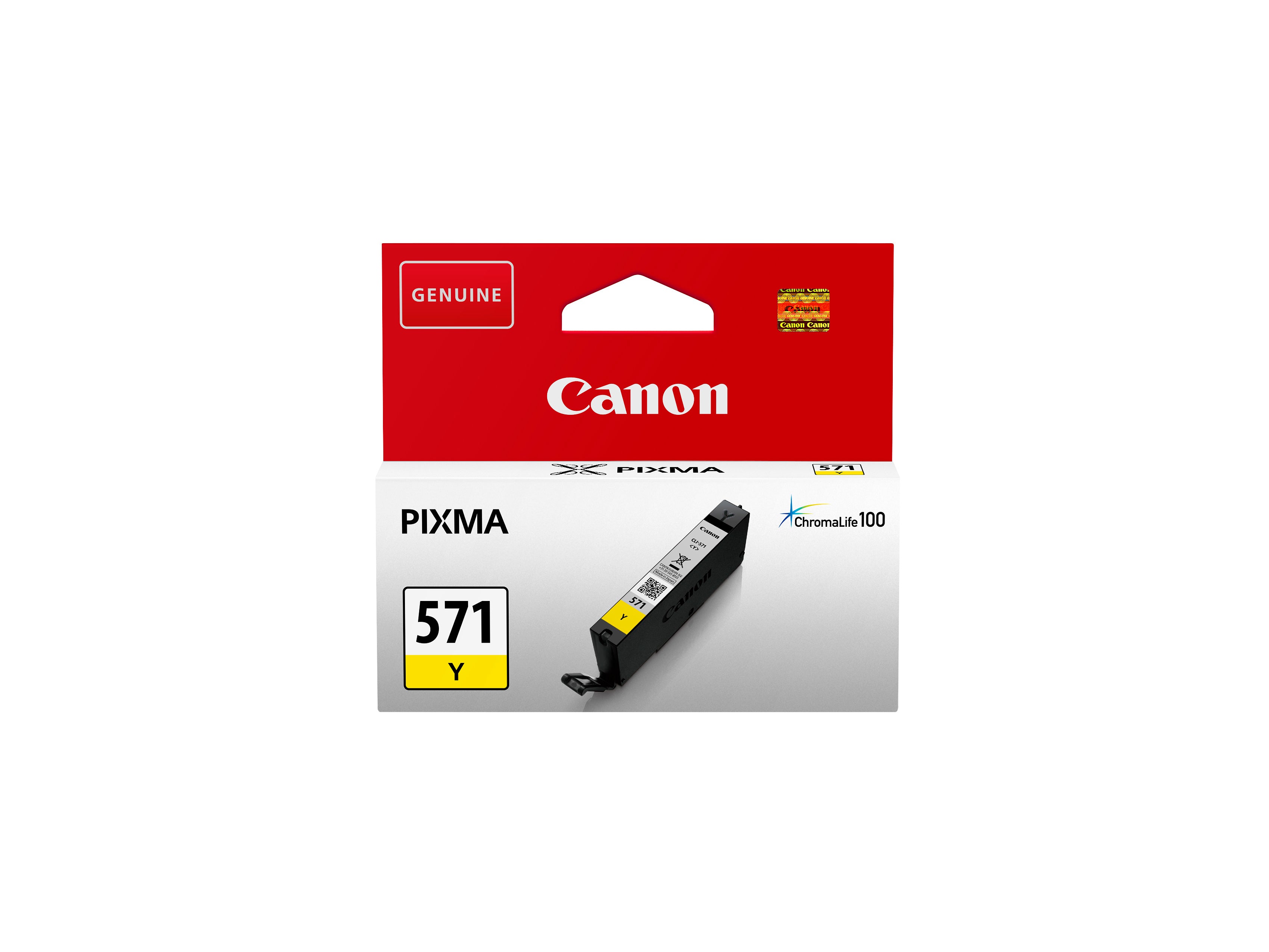 Canon CLI-571Y Gelbe Tintenpatrone (Original) – 347 Seiten – für Pixma MG575x/MG685x/MG775x