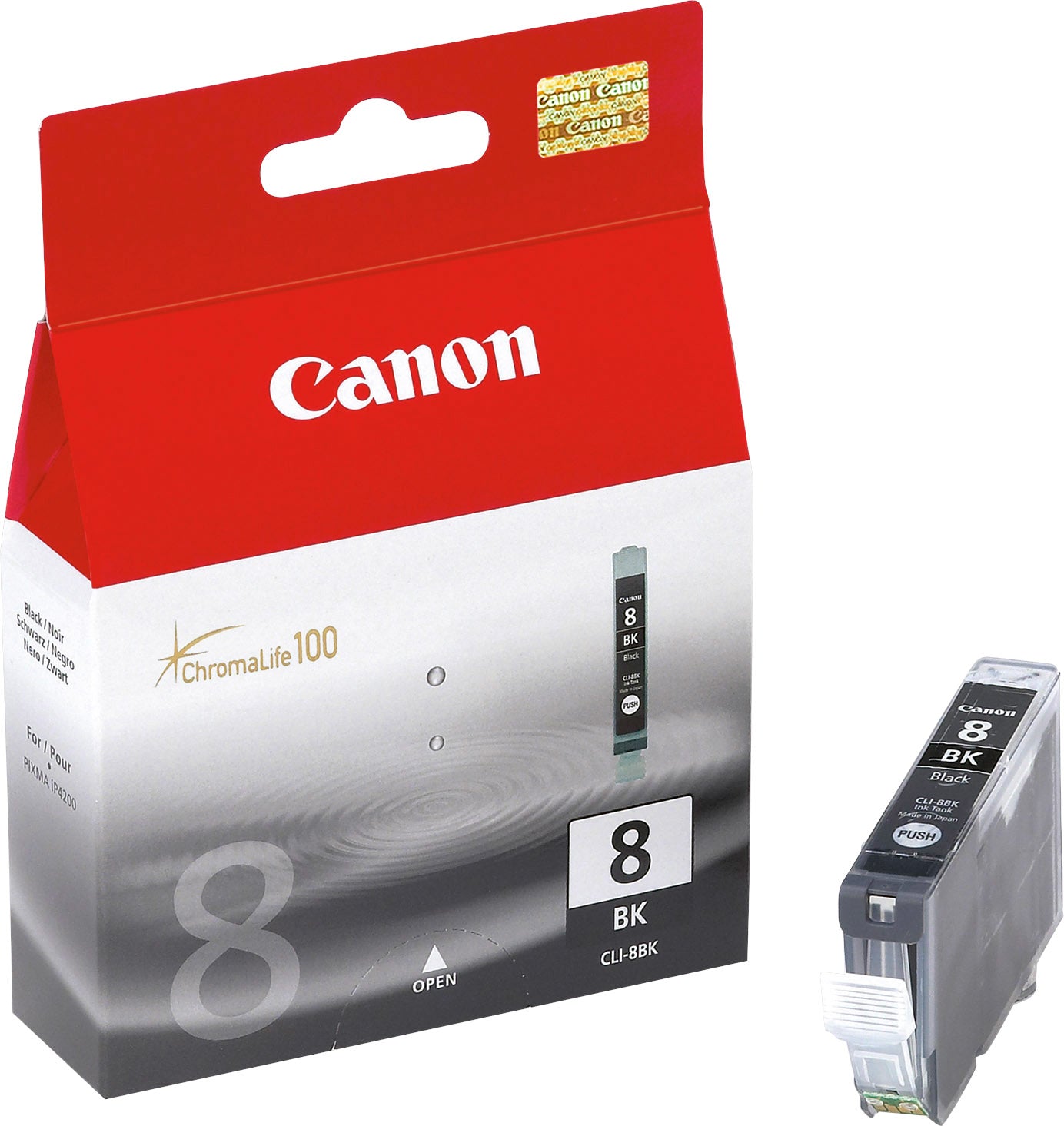 Canon CLI-8BK Schwarz Tintenpatrone (Original) – 1'145 Seiten – für iP5200/5300, MP600/610, Pro9000