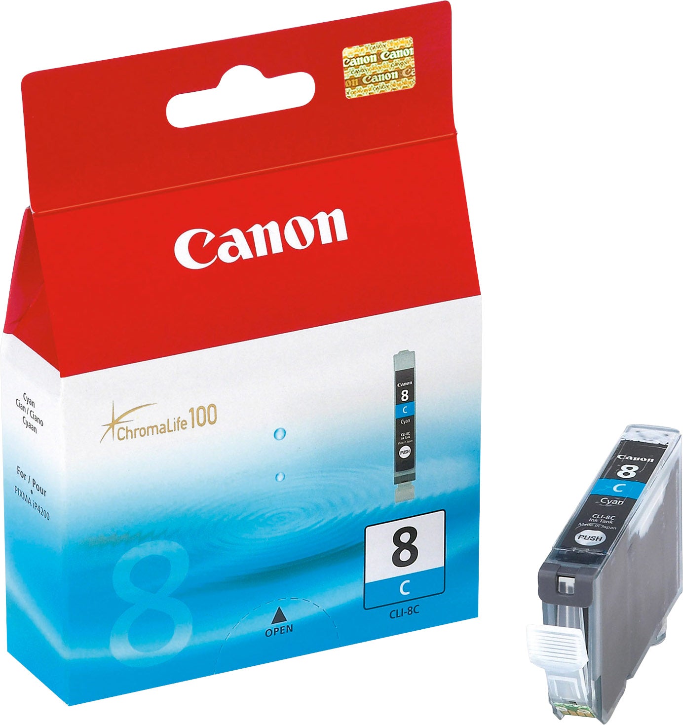 Canon CLI-8C Cyan Tintenpatrone (Original) – 790 Seiten – für PIXMA iP3300/3500/5200…