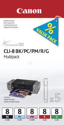 Canon CLI-8MUL Tintenpatronen-Multipack,  (Original) – für Pixma Pro 9000