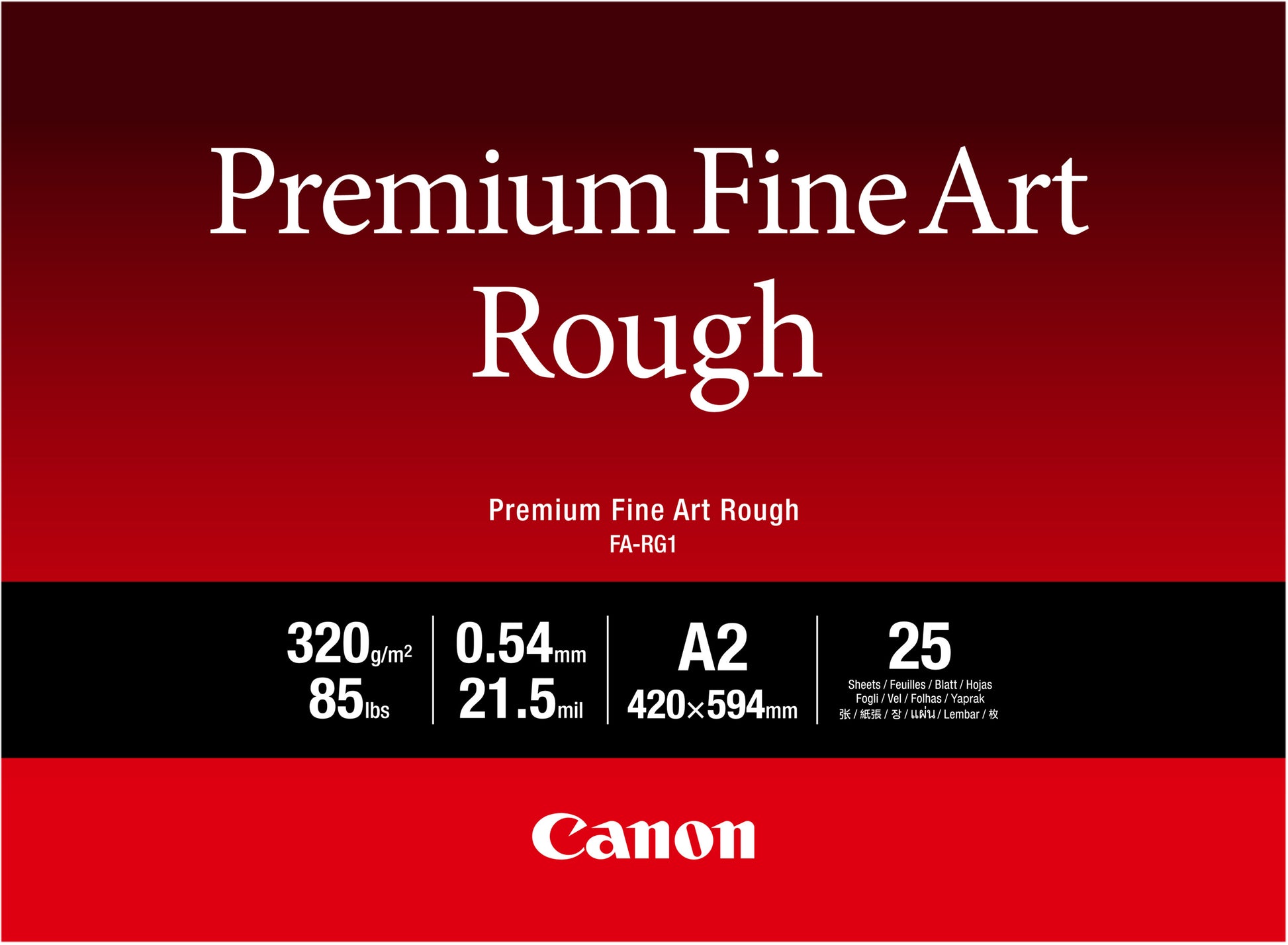 Canon Premium Fine Art Papier – matt, A2, 330 g/m², 25 Blatt, für Inkjet