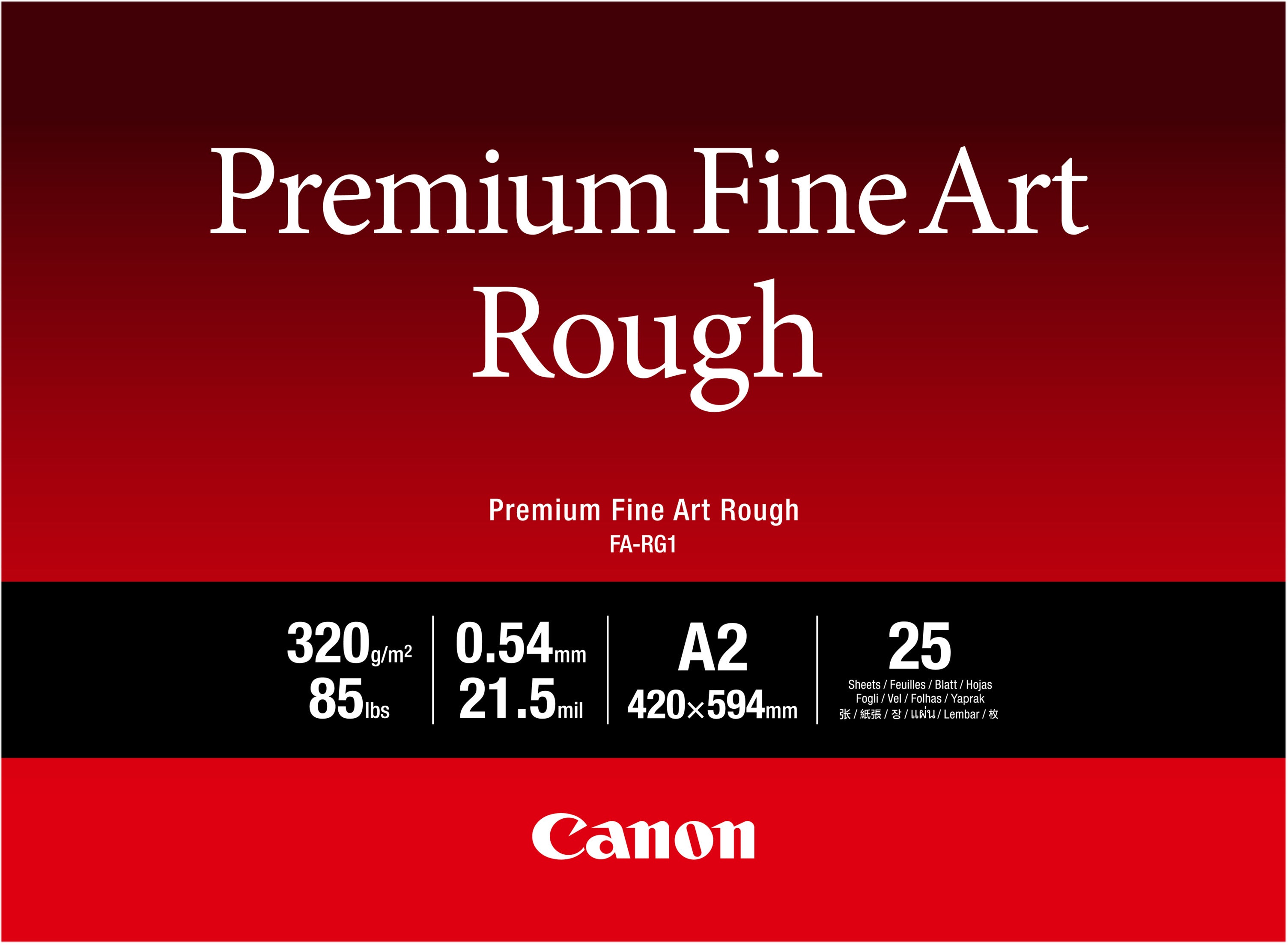 Canon Premium Fine Art Papier – matt, A2, 330 g/m², 25 Blatt, für Inkjet