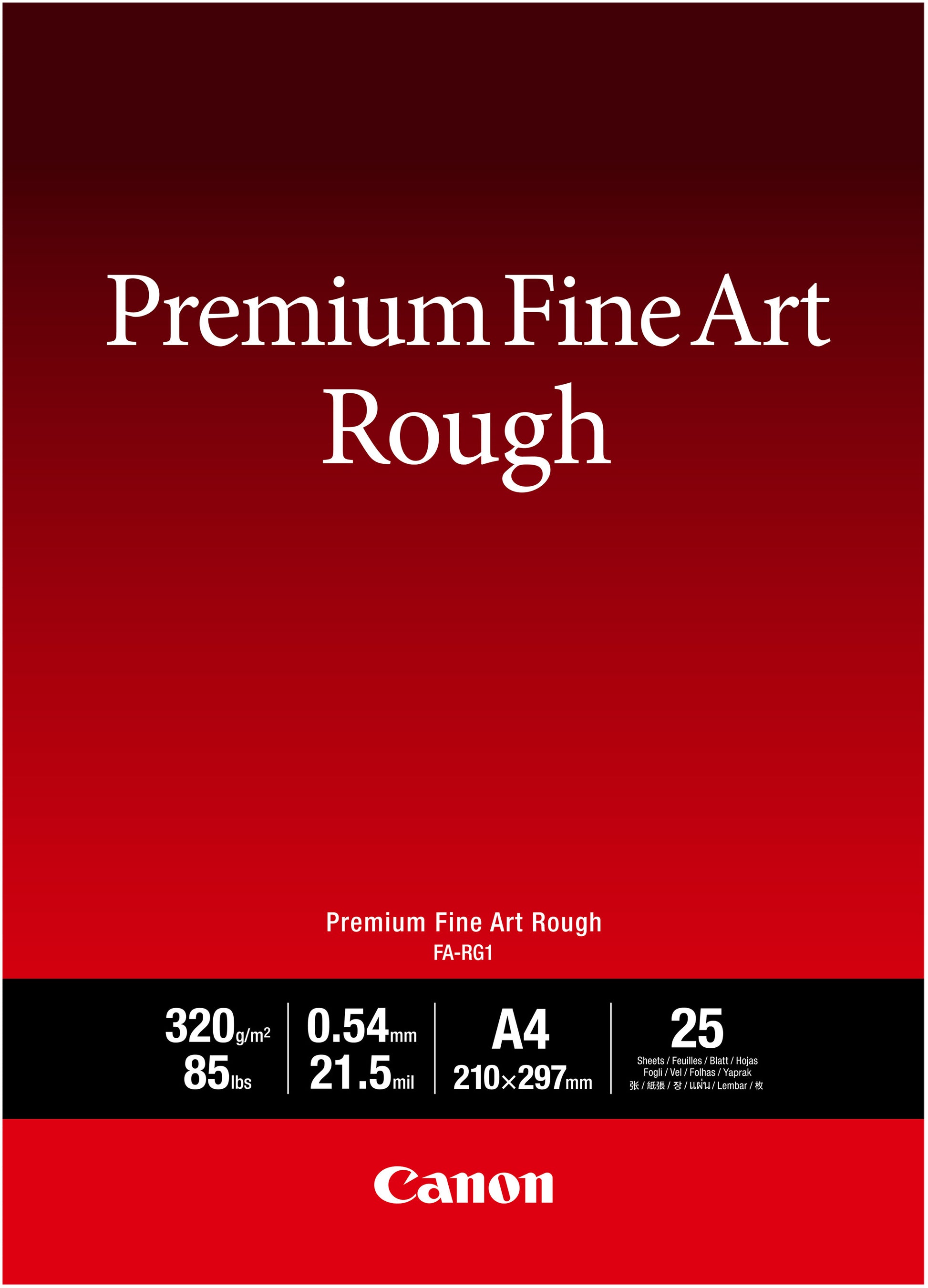 Canon Fine Art Rough Fotopapier – matt, A2, 320 g/m², 25 Blatt, für Canon Pro Tintenstrahldrucker